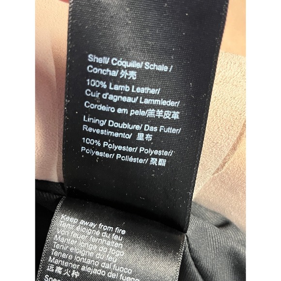 Muubaa Blush Pink Lamb Leather Draped Waterfall Jacket US Size 8 M01115R - Picture 13 of 13